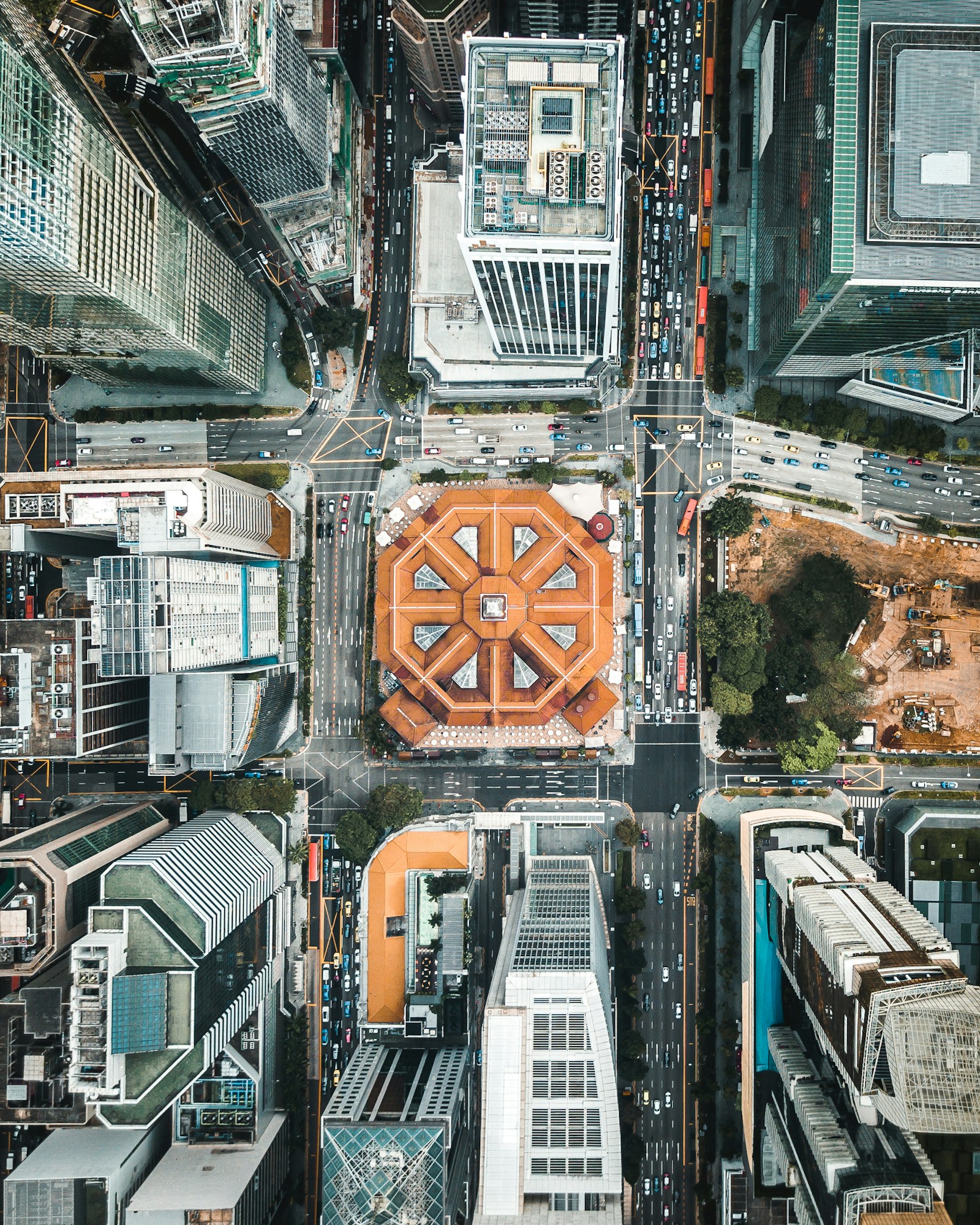 Dense city buildings representing a difficult GNSS multipath environment